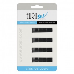 Clips para el pelo ondulados negro