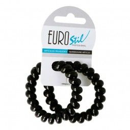 Pack 2 gomas de espiral para el pelo negro